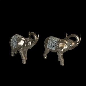 Golden Elephant Statues